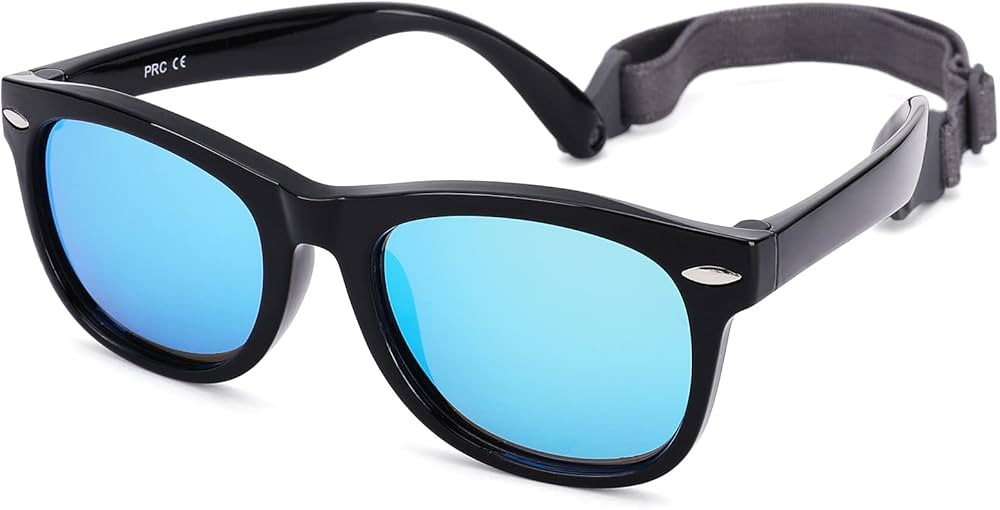 Polarized Baby Sunglasses with Strap - Unbreakable Flexible Infant Sunglasses for Toddlers Age 0-... | Amazon (US)