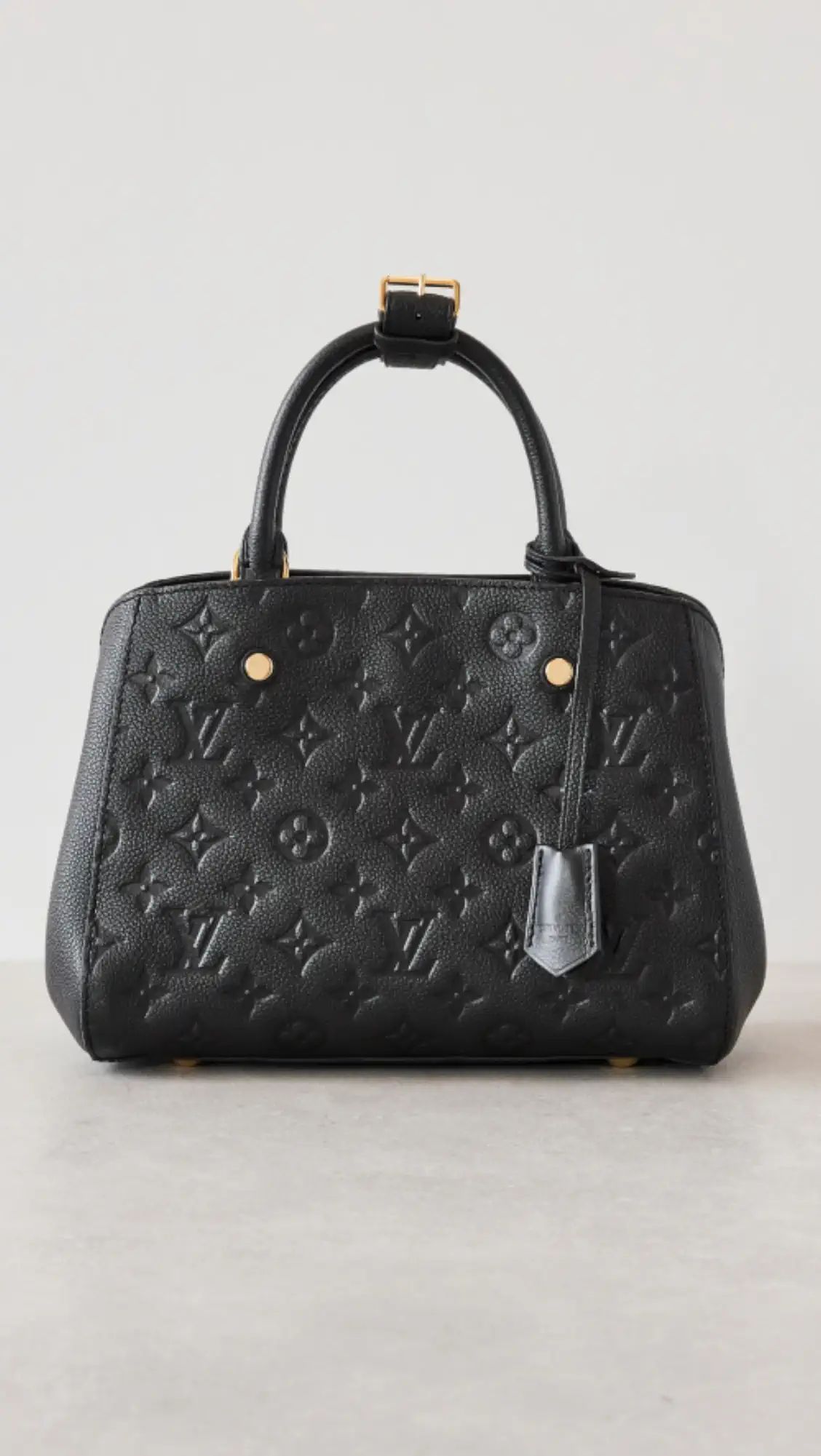 What Goes Around Comes Around Louis Vuitton Black Empreinte Montaigne Bb Bag | Shopbop | Shopbop