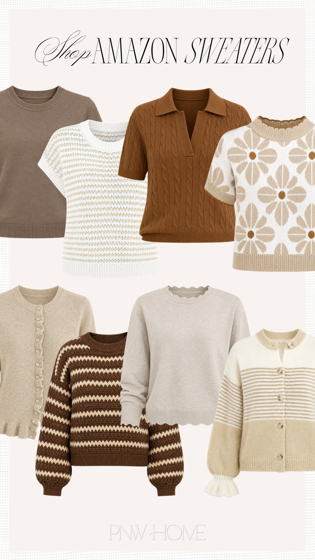 Sweaters for your favorite way to layer this fall!

Amazon sweaters, fall sweaters, short sleeve sweaters, cardigan sweater, brown sweater, tan sweaters, neutral sweaters, striped sweater, scalloped edge sweater, floral sweater, v-neck sweater, polo sweater, collared sweater, fall fashion, fall looks, fall outfit, fall style 

 #LTKgrwm #LTKootd #LTKSeasonal