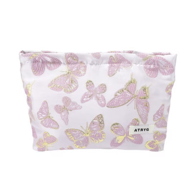 Unique Bargains Butterfly Print Makeup Bag Pink Purple 1 Pc | Target