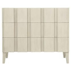 Alice Modern Classic Ivory Three Drawer Chest Dresser | Kathy Kuo Home