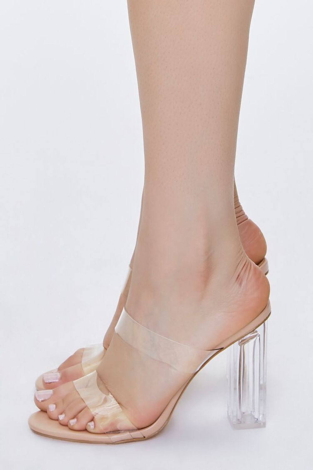 Transparent Lucite Block Heels | Forever 21 (US)