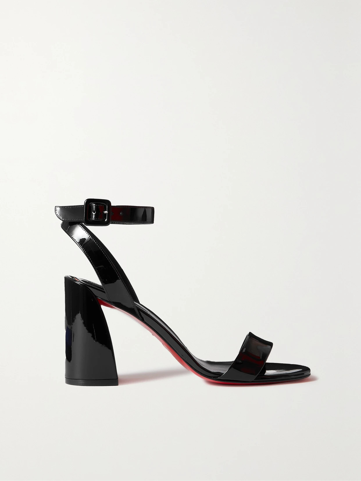 Christian Louboutin - Miss Sabina 85 Patent-leather Sandals - Black | NET-A-PORTER (US)