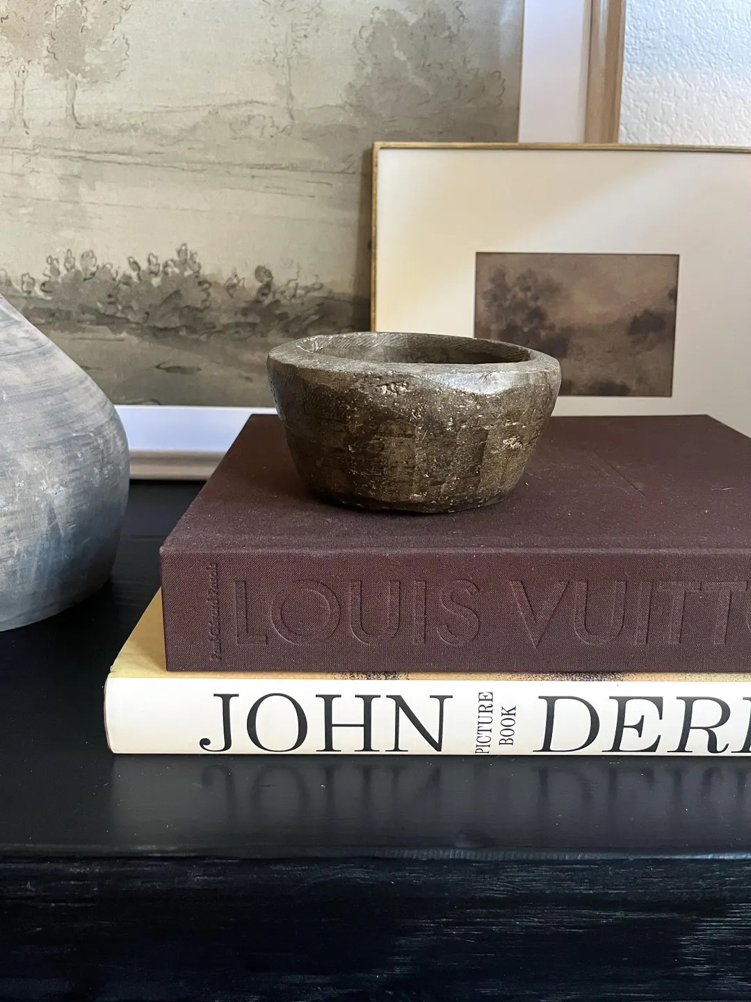 Vintage Stone Bowl Hand Carved Pickle Pot - Etsy | Etsy (US)