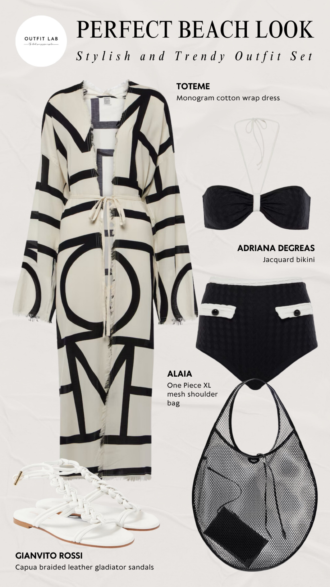 🖤Shop Now: Perfect Beach Look - Stylish and Trendy Outfit Set🖤

Discover your perfect beach look with this stylish outfit set! Featuring a chic Adriana DeGreas bikini and a flowy Toteme dress, this ensemble is ideal for sunny days by the sea. Pair it with elegant Gianvito Rossi sandals and carry your essentials in a sophisticated Alaia bag. Shop now to elevate your beach style with these trendy and chic summer essentials!

#LTKSwim #LTKSeasonal #LTKStyleTip