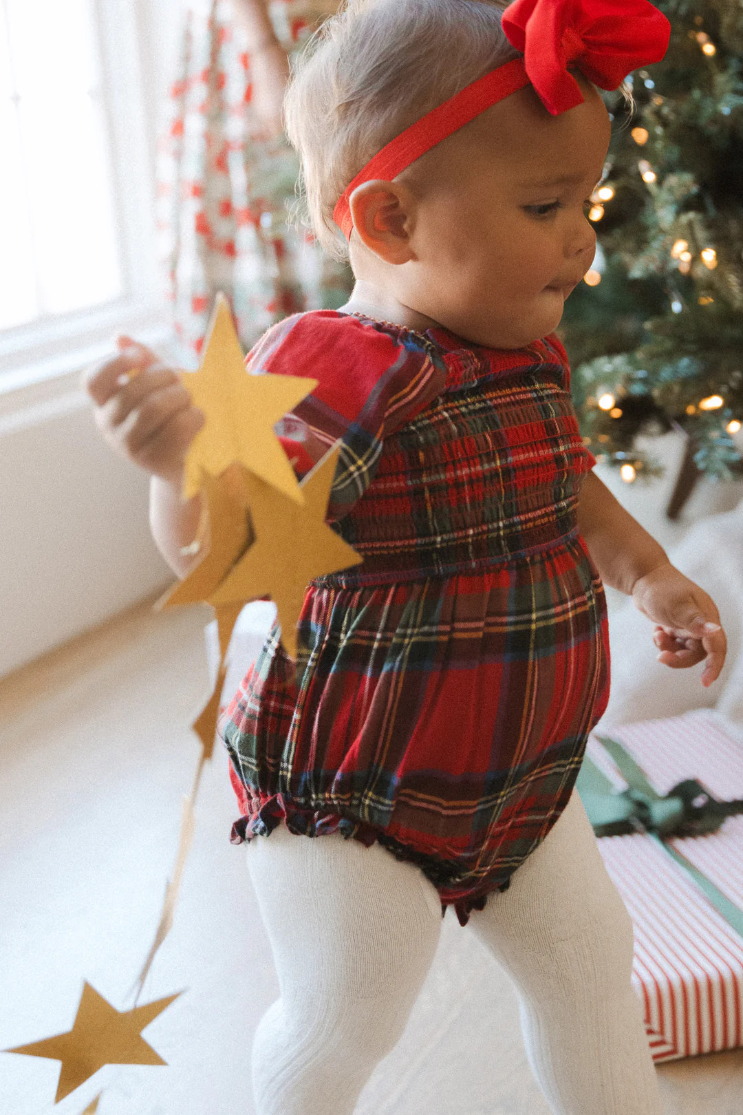 Baby Madeline Romper in Holiday Plaid - FINAL SALE | Ivy City Co