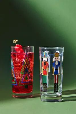 Christmas Cheer Highball Glass | Anthropologie (US)