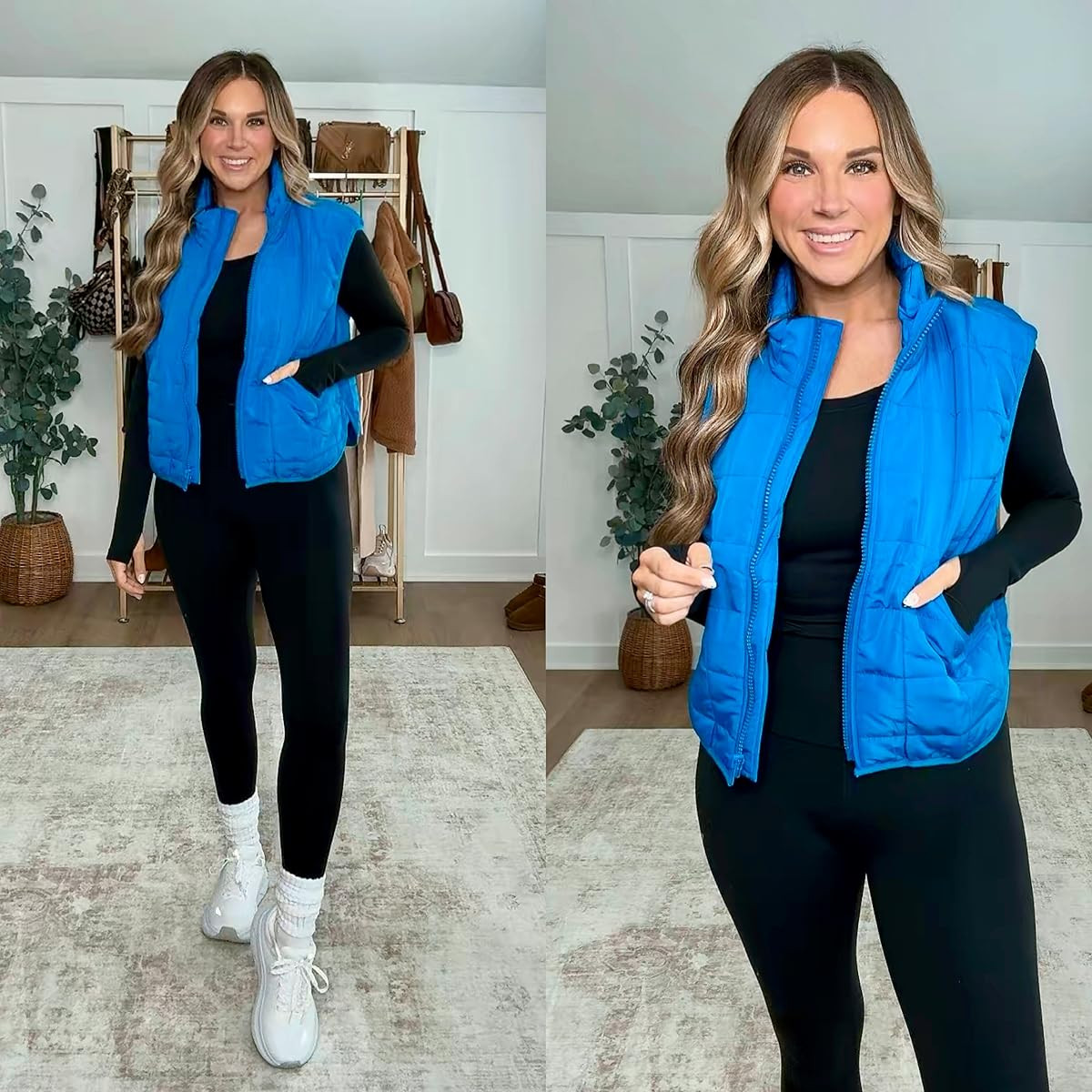 I'm in love with this puffer vest! It's quilted texture and bright pop of color are a look for less. Paired with my go-to leggings for an easy and stylish mom outfit that I'll have on repeat all winter long!  

 #LTKootd #LTKSeasonal #LTKActive