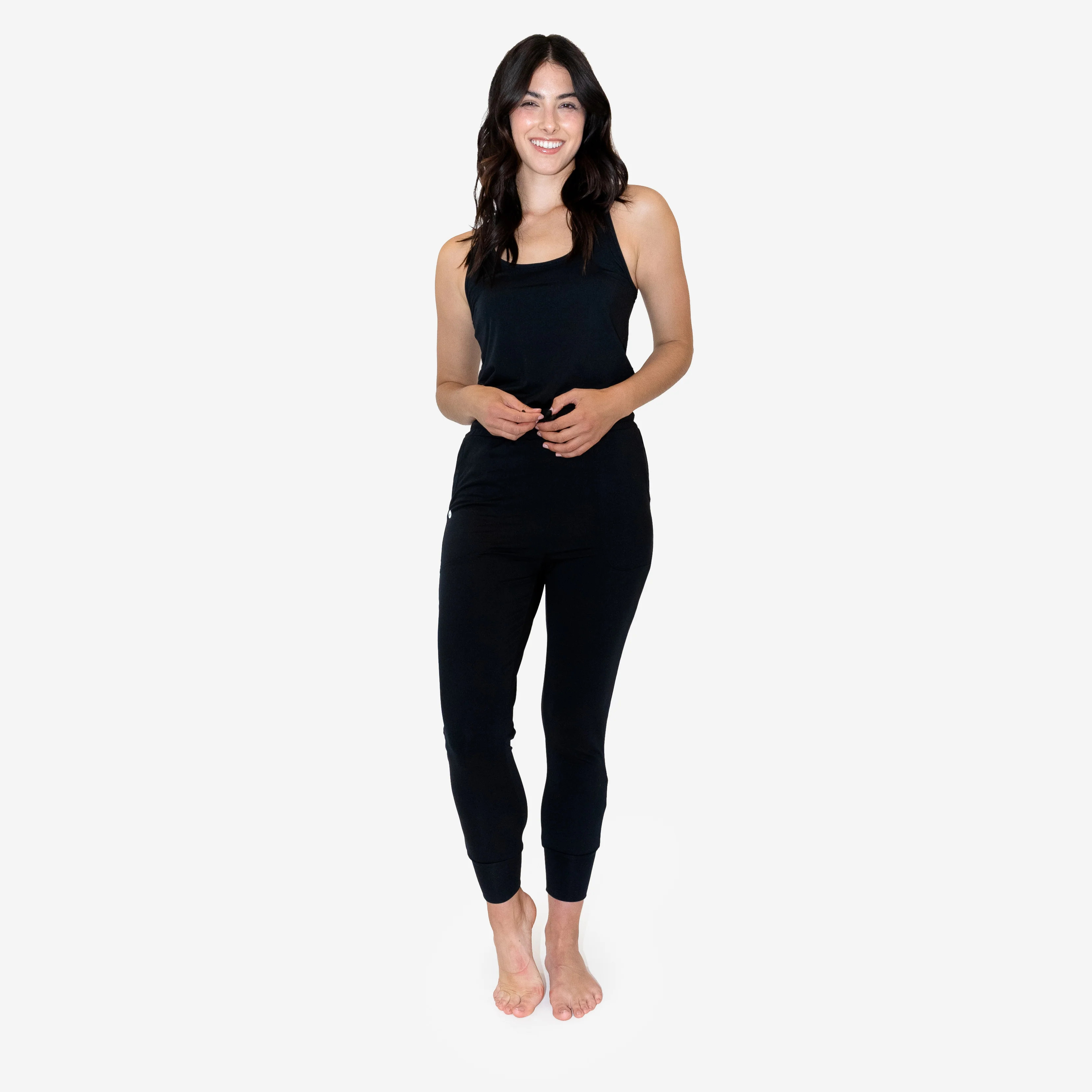 Weekend Tank Jumpsuit - Black M | Senita Athletics