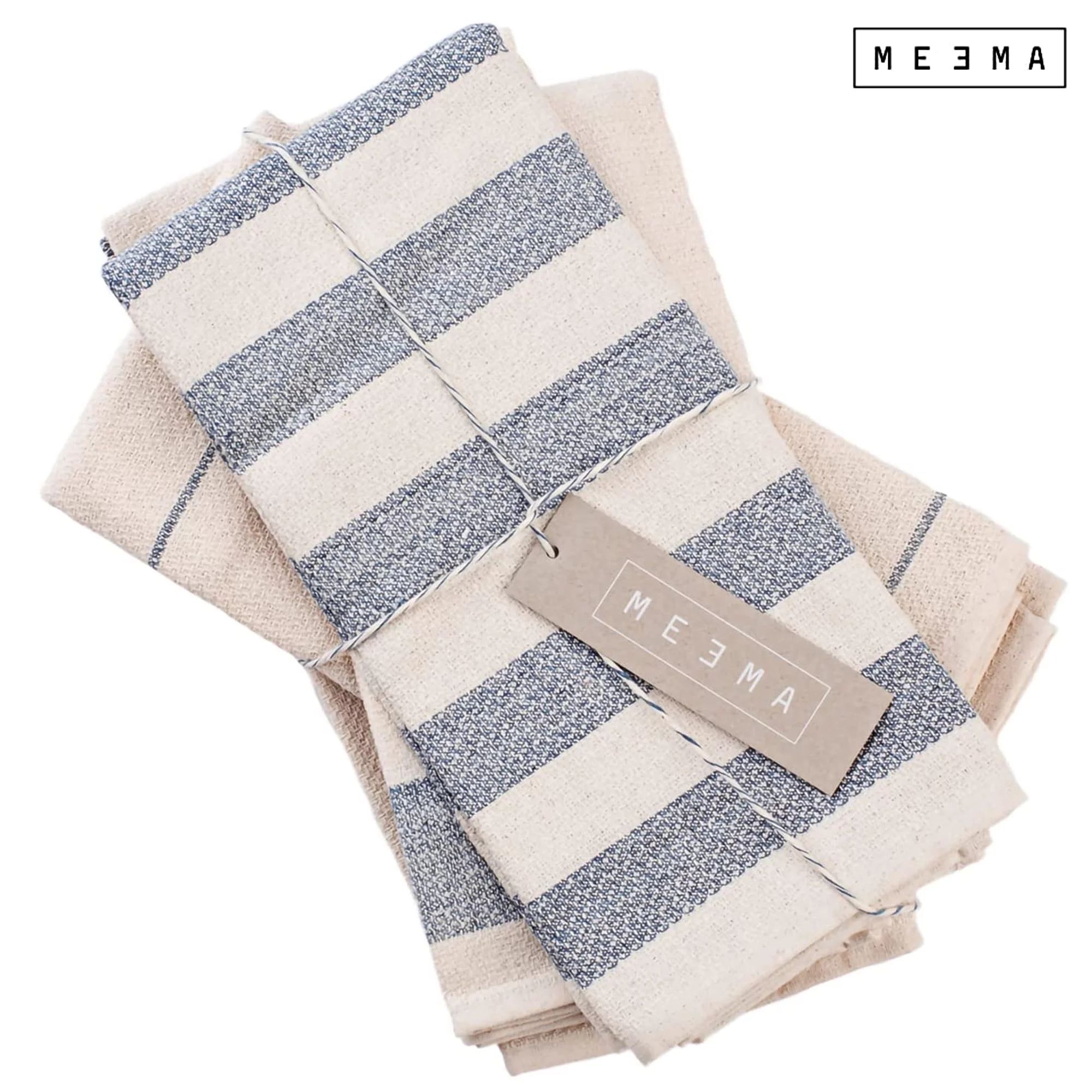MEEMA Dish Towels for Kitchen - Towel Set of 4 Striped - Super Absorbent Kitchen Hand Towels - Fa... | Walmart (US)