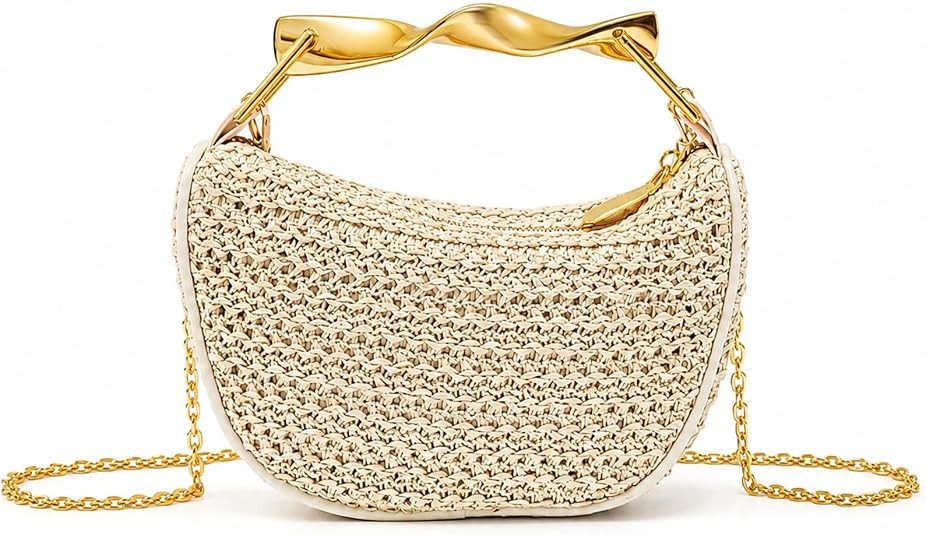 Woven Straw Crossbody Bag for Women, Summer Straw Purse for Beach, Vacation, Travel and Resort | Amazon (US)