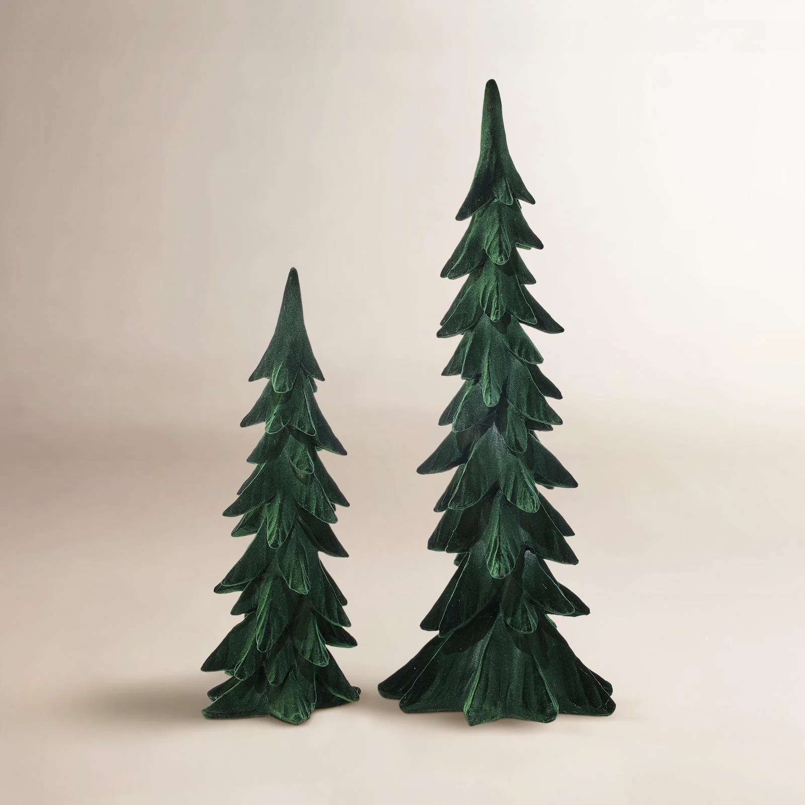 Flocked Tabletop Trees (Set of 2) | Birch Lane