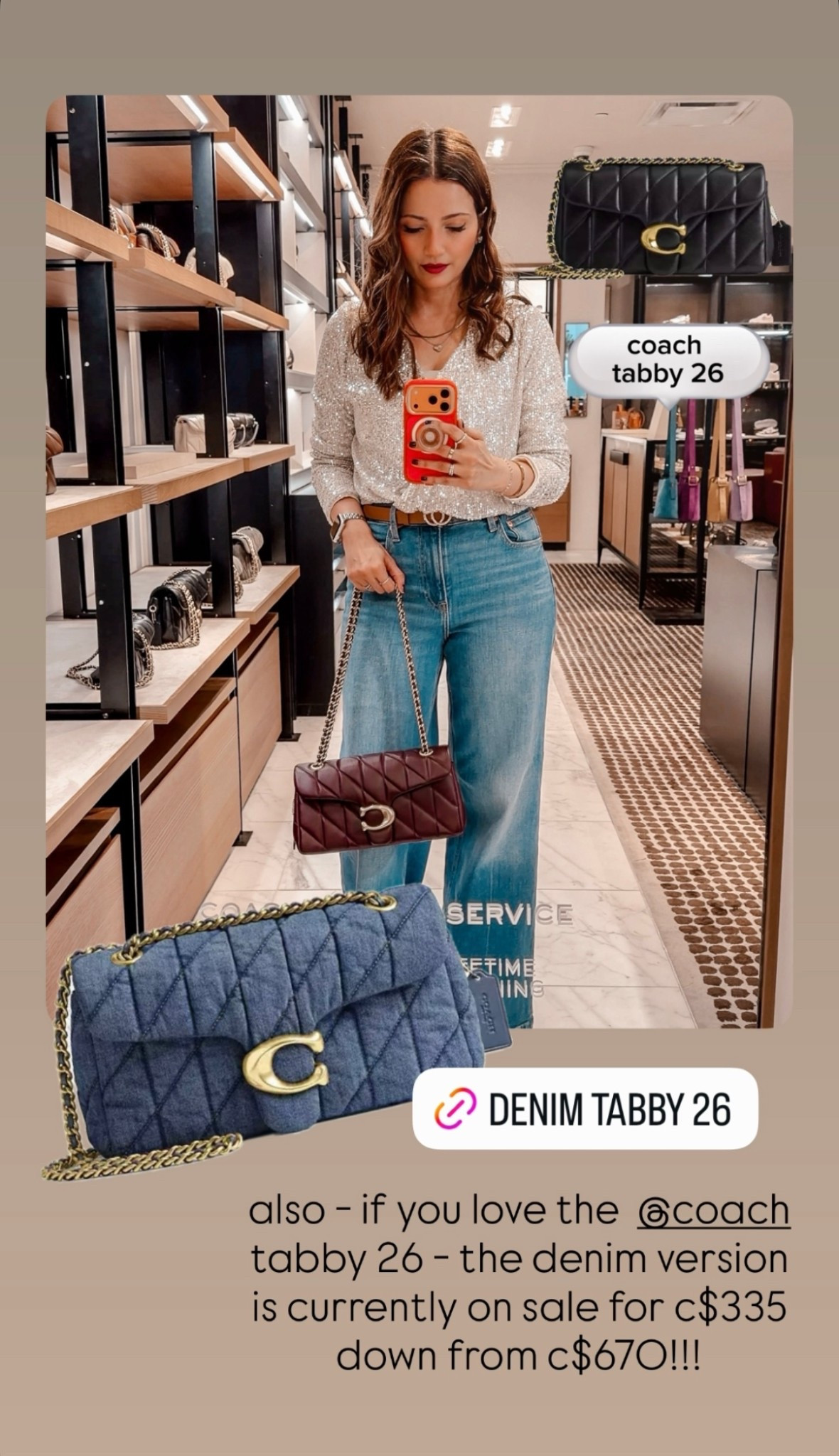 Mega sale on coach denim tabby 26 - if you love the Coach tabby 26 - the denim version is currently on sale for c$335 down from c$670!!!

#LTKcanada #LTKbag #LTKstyletip