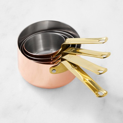 Williams Sonoma Copper Nesting Measuring Cups &amp; Spoons | Williams-Sonoma