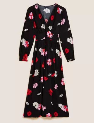 Floral V-Neck Midi Tea Dress | Marks & Spencer (UK)
