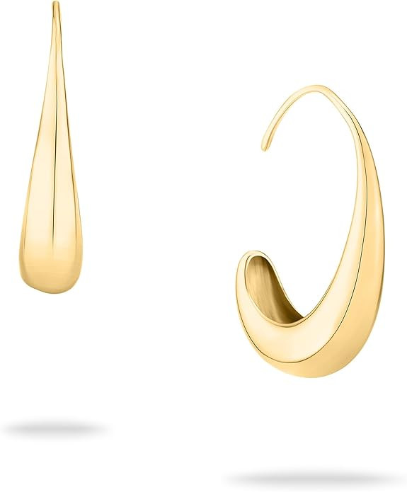 ECHTZEIT Creole mit offenem Verschluss in Tropfenform aus Edelstahl - 2,2 cm lang - leicht & ange... | Amazon (DE)