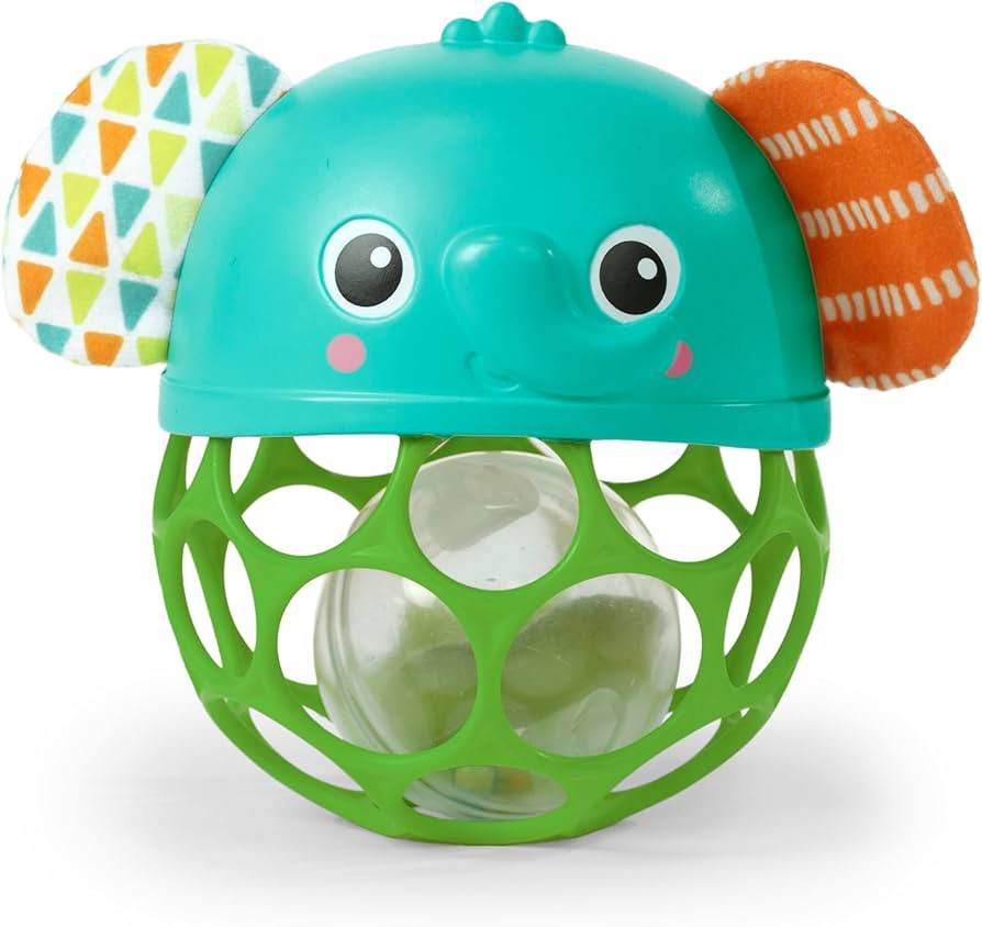 Bright Starts Giggle & Glow Musical Light-Up Rattle Easy-Grasp Oball Elephant Toy, Newborn+, Unis... | Amazon (US)