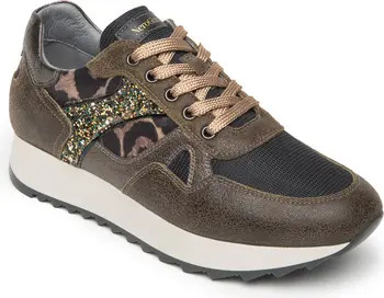 NeroGiardini Leopard Glitter Runner Sneaker | Nordstrom | Nordstrom