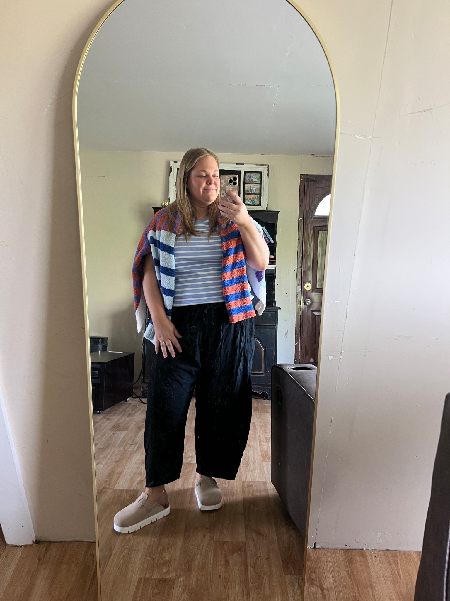 These pants are the best for spring, summer, and fall!! I’m wearing the xl. I couldn’t link th exact sweater or white sneakers but I found ones similar that I’d wear! 8.5/9 shoes 
Xl tops 

#LTKootd #LTKPlusSize #LTKmomlife