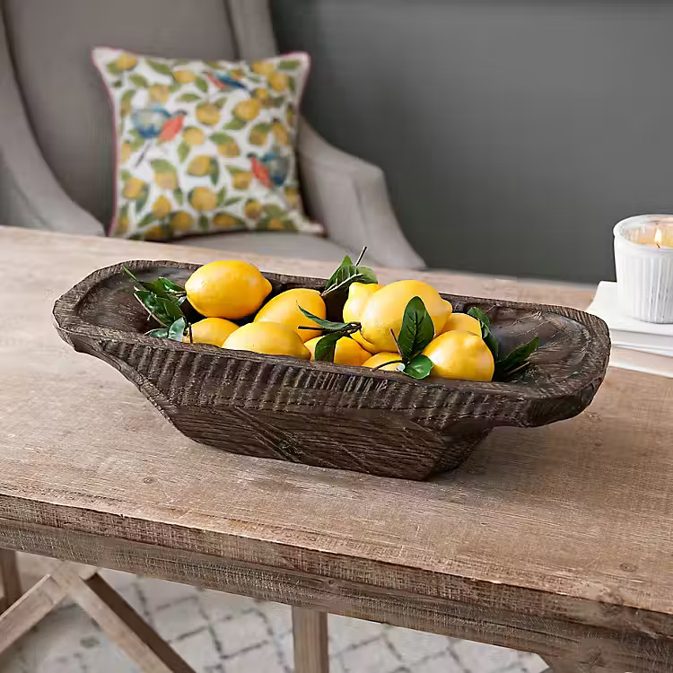 Carved Wood Finish Bowl | Kirkland's Home