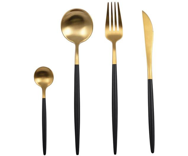 Matt gebürstetes Besteck-Set Faina, 6 Personen (24-tlg.) | Westwing EU