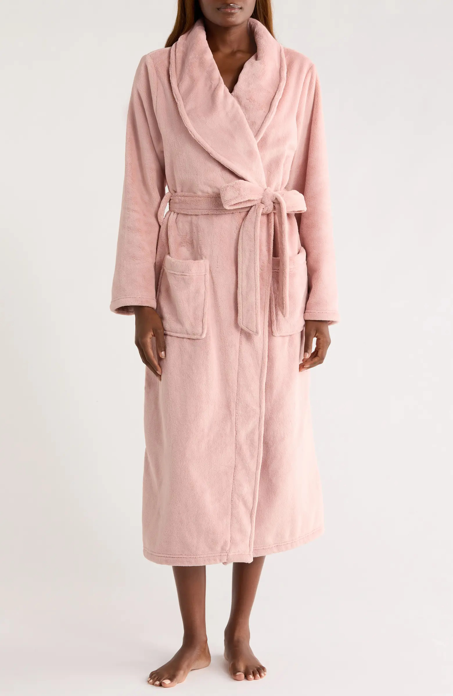 Shawl Collar Plush Longline Robe | Nordstrom