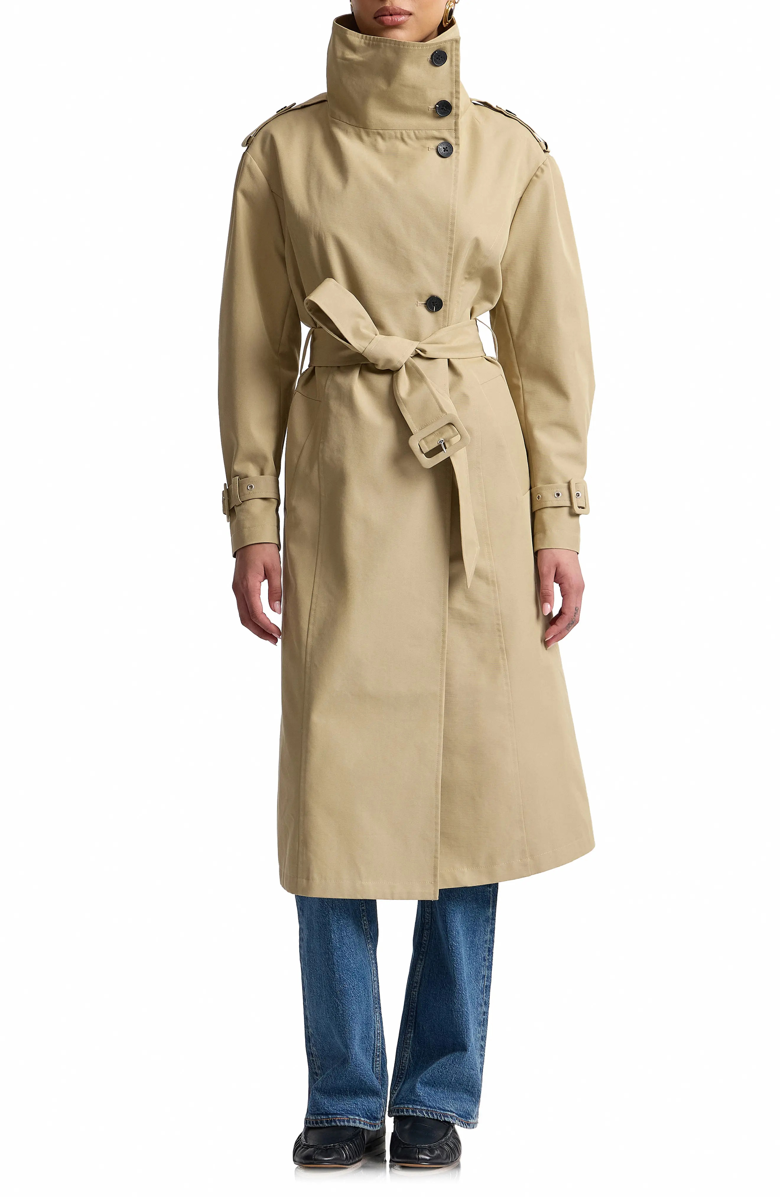 Belted Cotton Blend Trench Coat (Women) | Nordstrom | Nordstrom