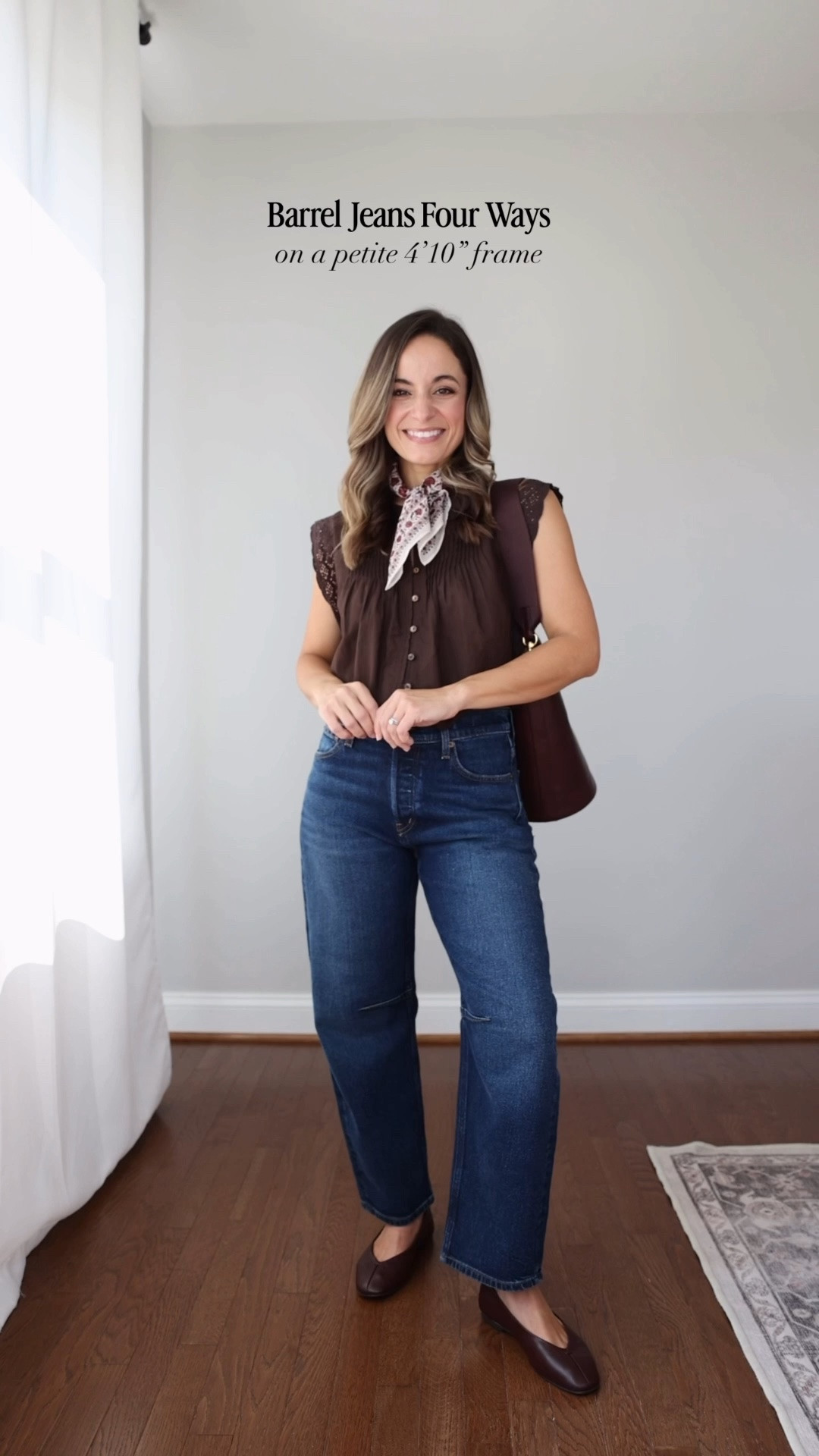 Four ways to style the Darted Barrel Jeans from Madewell for early fall! 

The jeans are true to size with relaxed fit. 10 ⅛” rise 24.5” inseam in petite 

20% off with code LTK 20 through 8/17

Darted Barrel Jeans: petite 24 in midnight stone wash 
Wide Leg Jeans: petite 25 in sunnyside wash
Floral Chateau Top: xxs in vanilla 
Brown Lace Trim Top: xxs in dark chicory
Denim Boxy Cop Top: xxs 
‘90s Envelope Tee: xxs in horizontal mini stripe 
Great Glove Flat: tts in rich burgundy 
Maren Bucket Bag in rich burgundy 
Classic Chore Jacket: xxs

#LTKPetite
