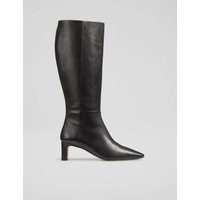 LK BENNETT Leather Block Heel Knee High Boots Black | Marks & Spencer (UK)