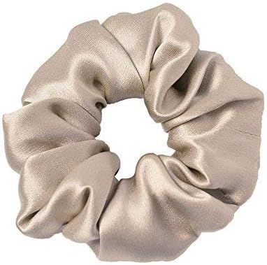 LilySilk 100% Silk Scrunchies for Hair Coffee 19 Momme Pure Mulberry Silk Hair Ties Ropes for Wom... | Amazon (US)