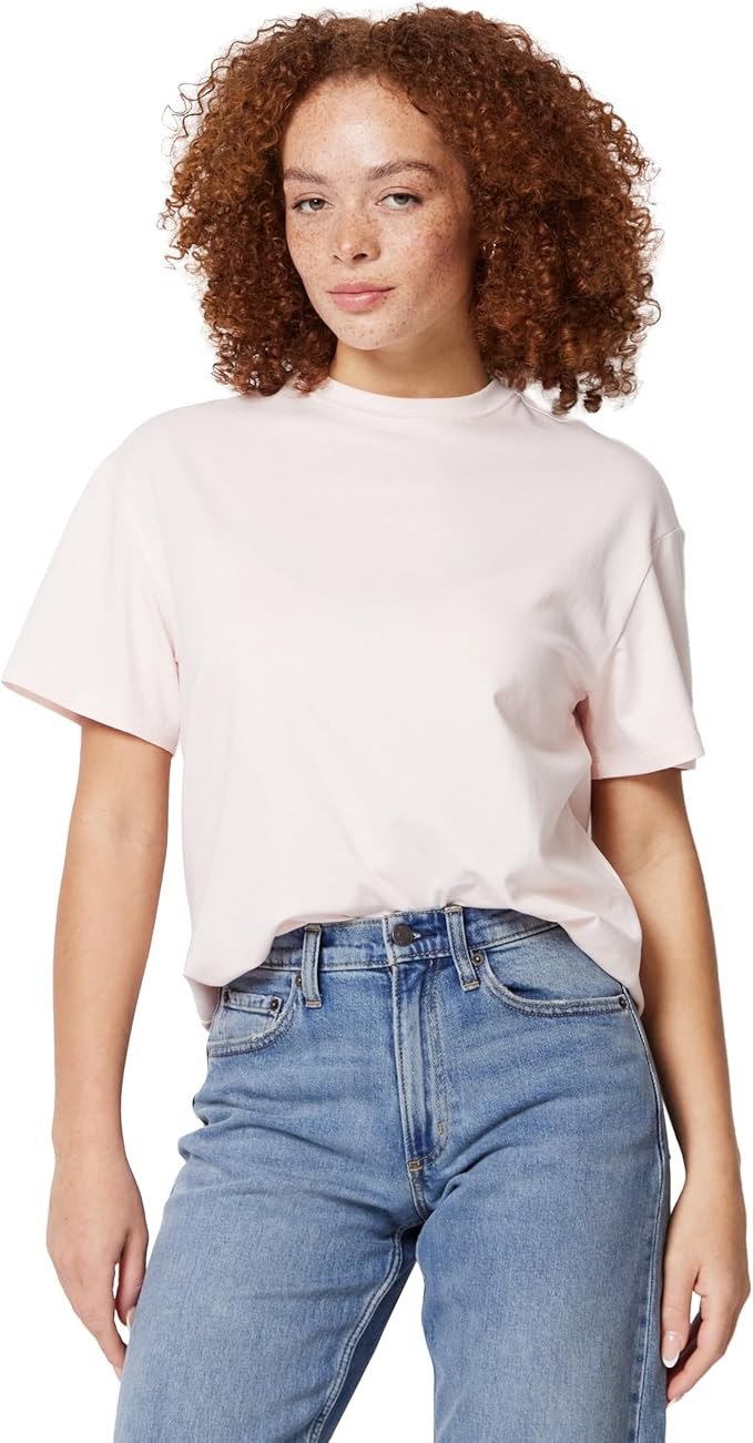 Amazon Essentials Women's Oversized-Fit Short Sleeve Crewneck Shirt | Amazon (US)