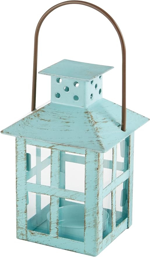 Kate Aspen, Distressed Metal Vintage Decorative Mini Lantern, Centerpiece, Party Favor, 2.5 x 2.5... | Amazon (US)