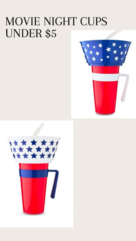 4th of July cups! The middle holds a drink plus a snack tray. We love these for a fun movie night 

#LTKFamily #LTKKids