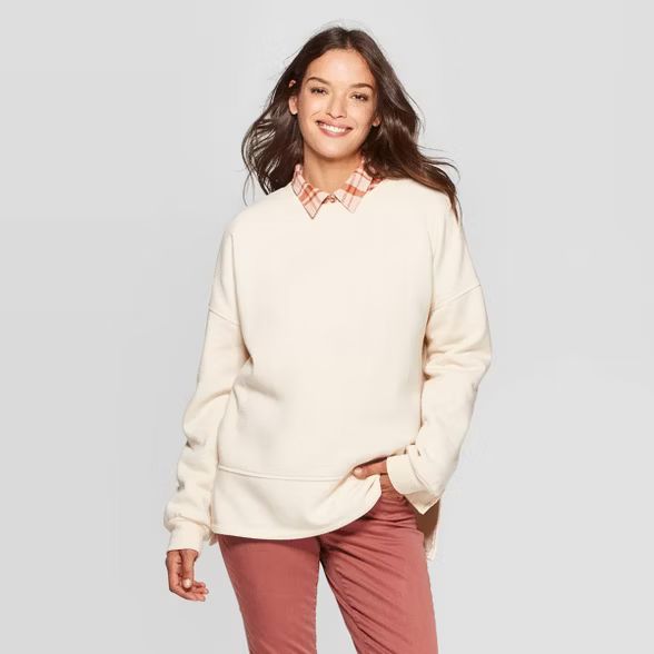 Women's Crewneck Fleece Tunic Pullover Sweatshirt - Universal Thread™ | Target