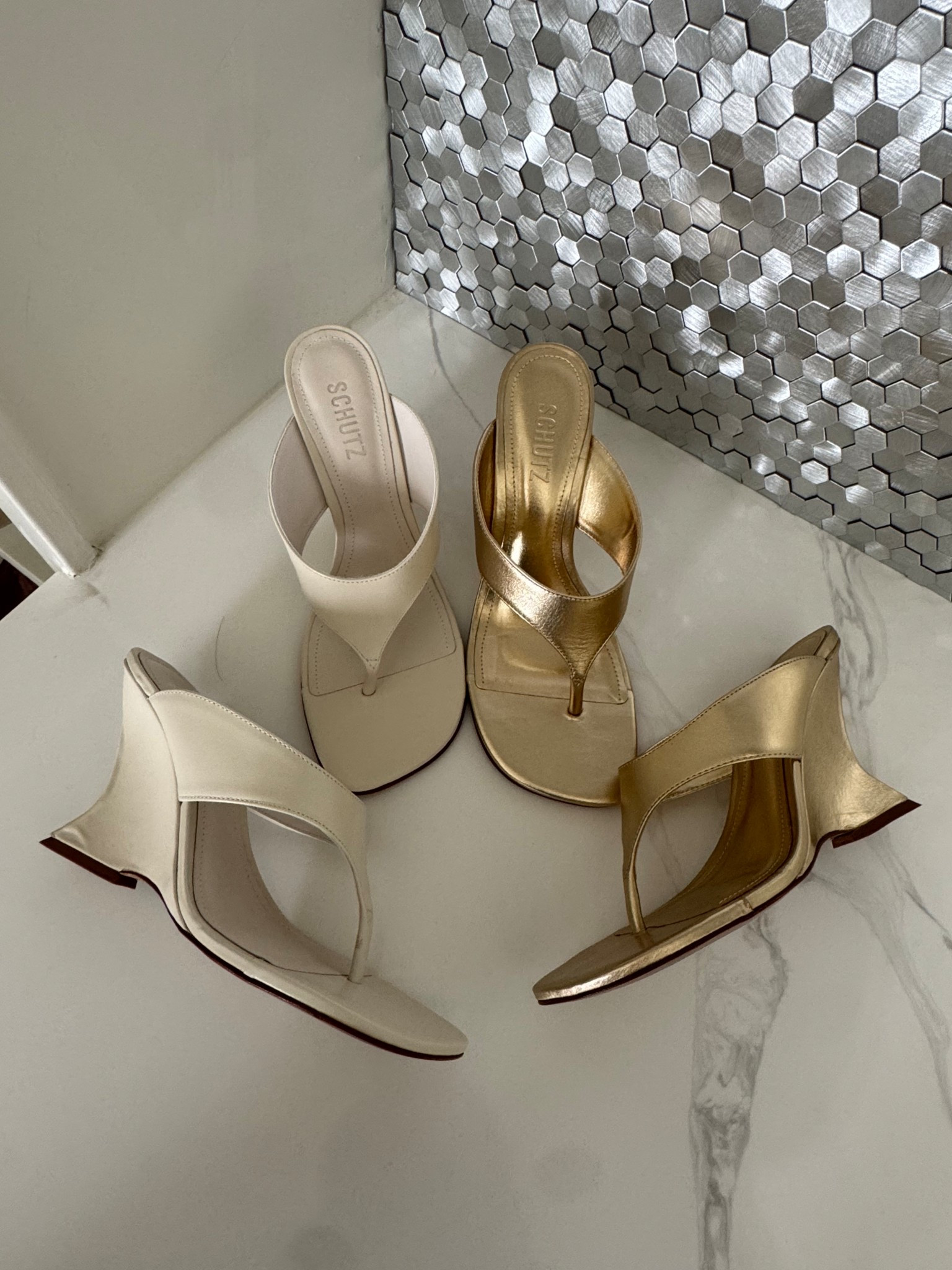 Stunning spring heels you’ll be reaching for on repeat—these wedge flip flops are such a major shoe trend right now and instantly elevate any outfit while still being incredibly comfortable. The neutral and metallic options make them so versatile for everything from casual looks to dressier moments. 

 #LTKgrwm #LTKSeasonal #LTKOver40