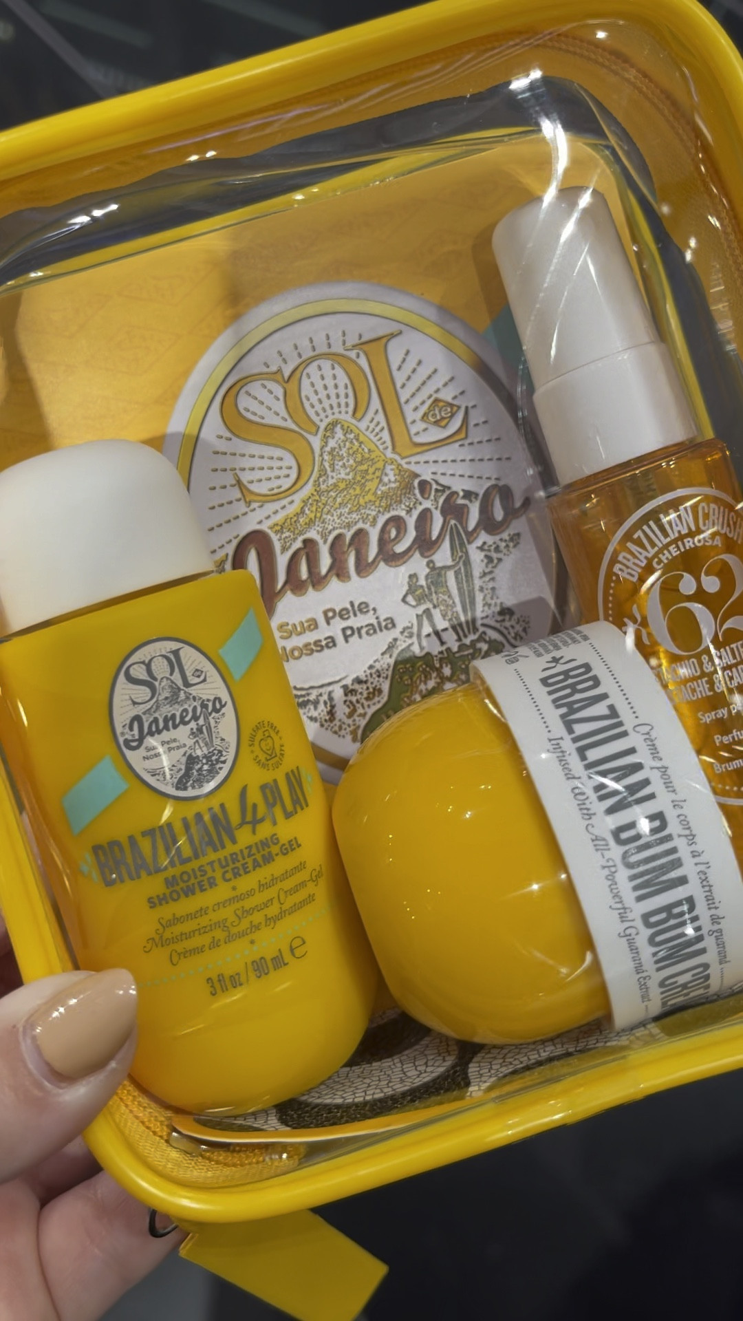 Sol de Janeiro Jet Set is perfect for travel! The mini sizes are large! Bum bum cream, body spray & body wash 

#LTKxSephora #LTKVideo #LTKbeauty