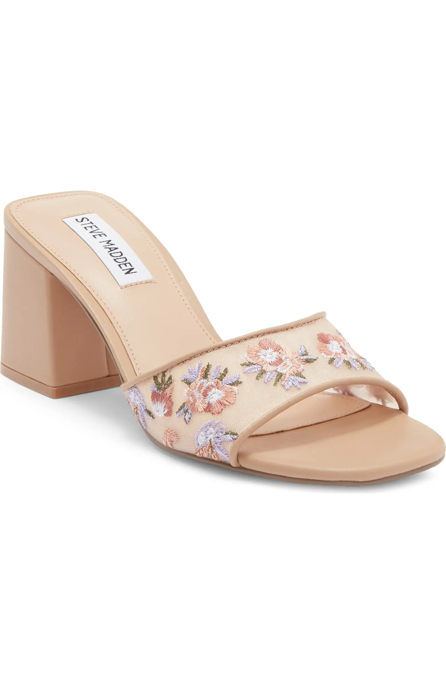 Steve Madden Claudiah Floral Embroidered Slide Sandal (Women) | Nordstromrack | Nordstrom Rack