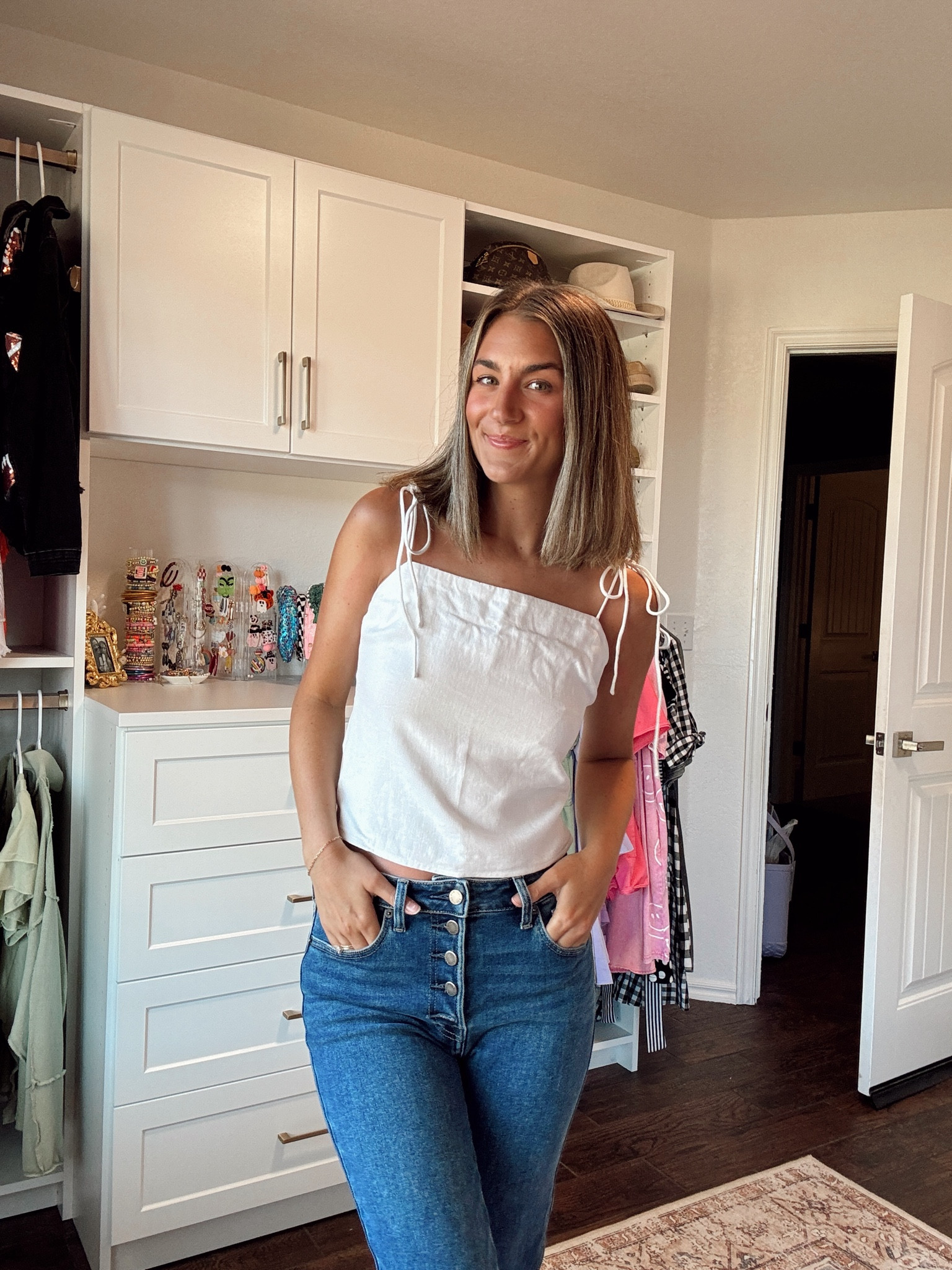 Such a cute summer top with adjustable straps! 

#LTKSeasonal #LTKSummerSales #LTKSaleAlert