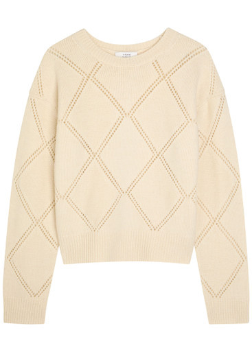 Textured argyl wool jumper | Harvey Nichols