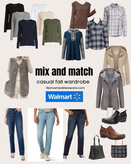 Mix and match casual fall wardrobe from Walmart Time and Tru.

#LTKunder50 #LTKstyletip #LTKSeasonal