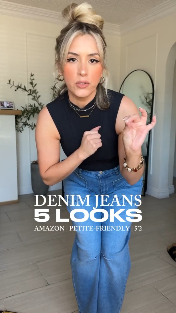 Amazon denim looks 🤩

#LTKPetite #LTKgrwm #LTKootd