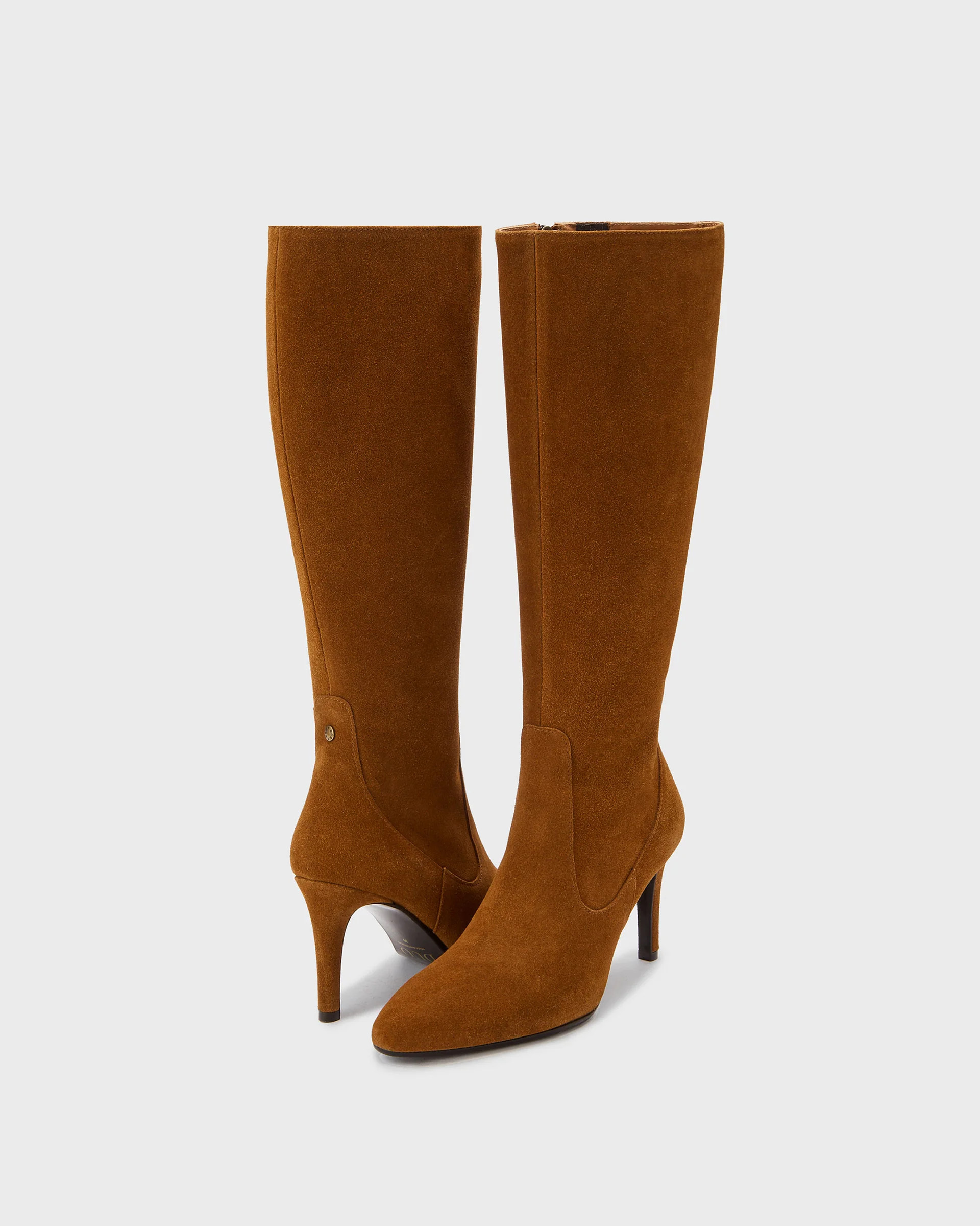Freya Tan Suede Knee High Stiletto Boots | DuoBoots | DuoBoots