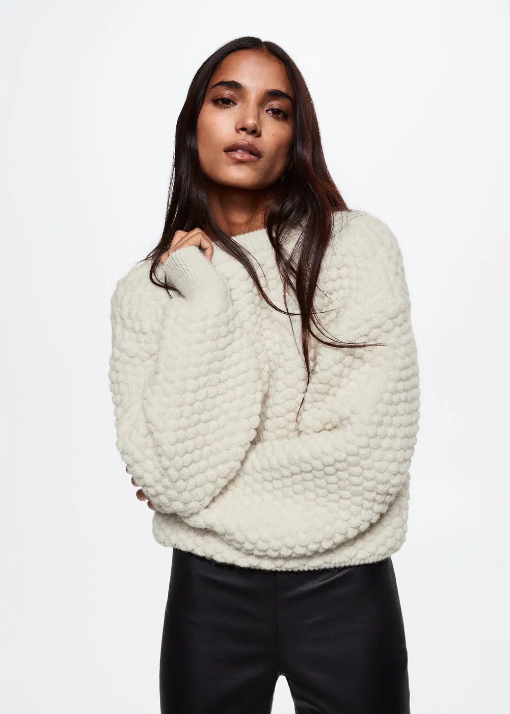Textured knit sweater | MANGO (US)
