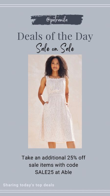 Summer Sale at Able. Take an additional 25% off  sale items with code SALE25. My fave sale items linked.

smocked dress, summer dress, summer outfit, midsize style 

#LTKsalealert #LTKunder100 #LTKSeasonal
