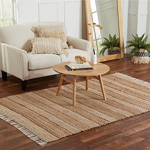 Pebble & Crane - Aberdeen Rug - Woven Throw Rug - Jute and Cotton - Area Rug for Kitchen, Living ... | Amazon (US)
