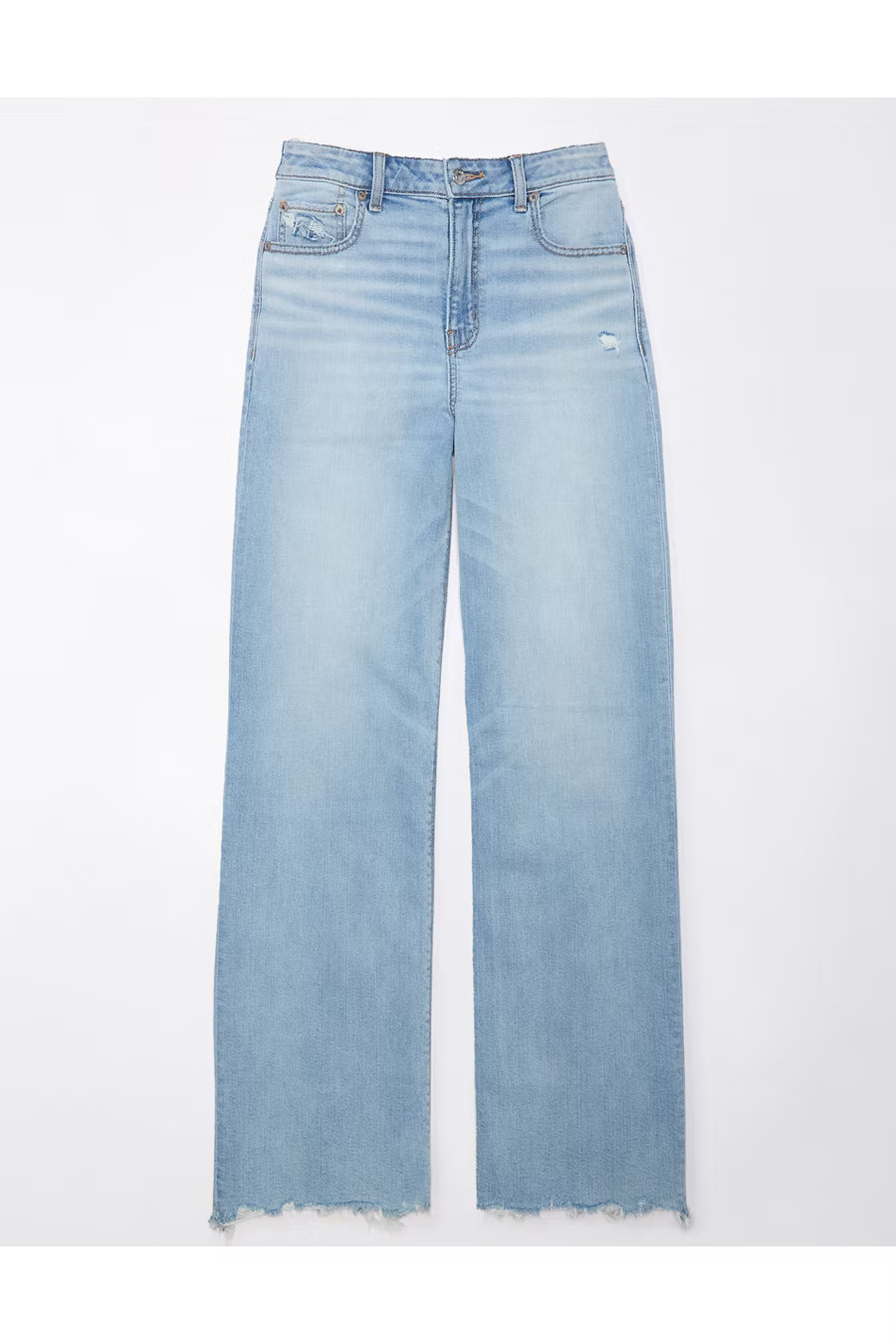 AE Dreamy Drape Stretch Super High-Waisted Baggy Wide-Leg Jean Women's Light Vintage 2 Regular | American Eagle Outfitters (US & CA)