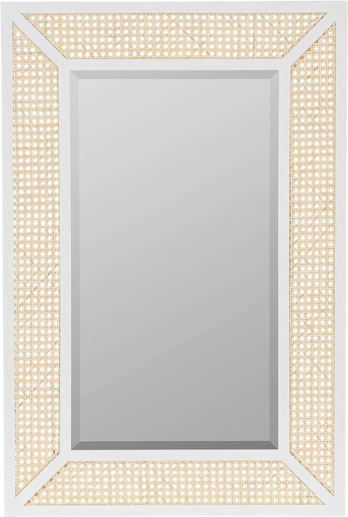 Cooper Classics Dani Cane and White Wood 36-Inch x 24-Inch Wall Mirror | Amazon (US)