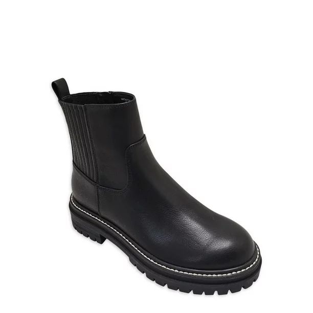 Time and Tru Women's Lug Chelsea Boots, Wide Width Available | Walmart (US)