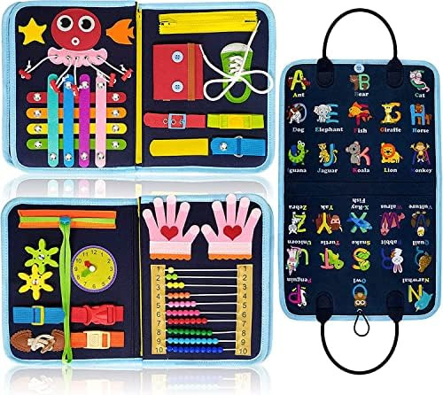 Gojmzo Busy Board Montessori Toys for 1 2 3 4 Year Old Boys & Girls Gifts, Sensory Toys for Toddl... | Amazon (US)