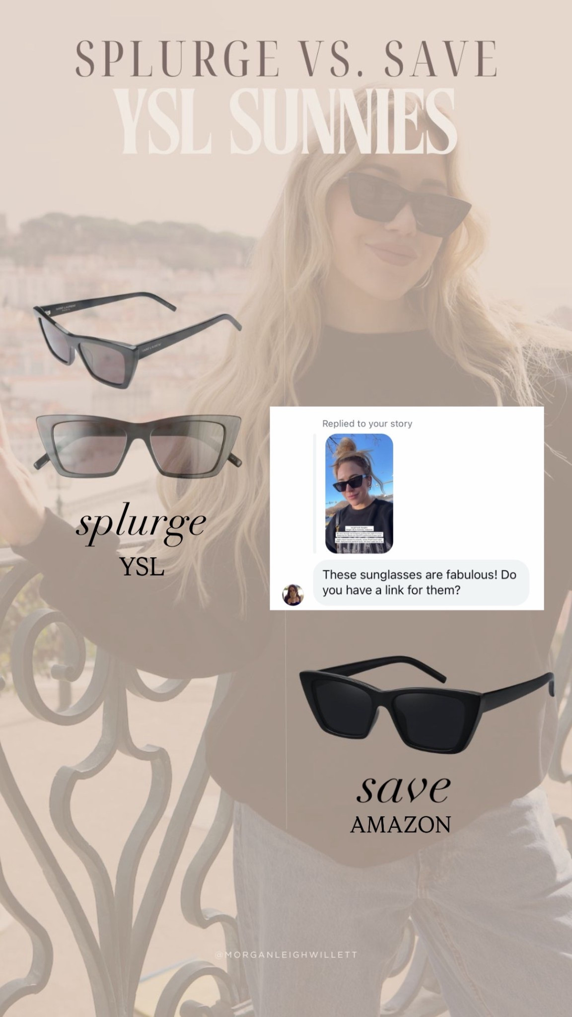 my sunnies! YSL vs Amazon ❤️ found an amazing dupe online! 

#LTKHoliday #LTKFindsUnder50 #LTKGiftGuide